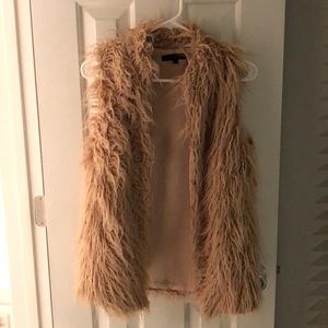 Shaggy fur vest